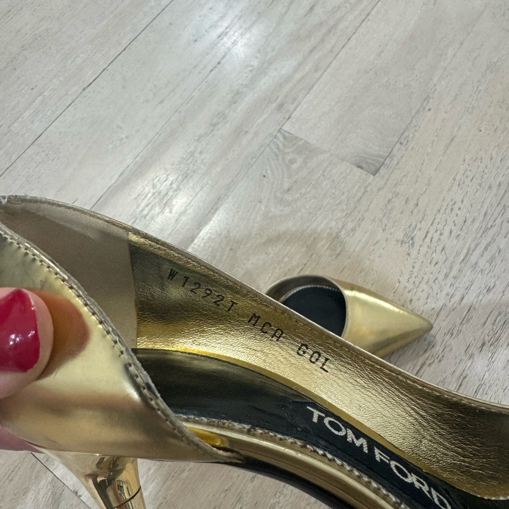 Tom Ford Gold Pumps Size 6.5 - Picture 5 of 8